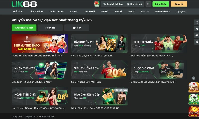 UK88 không ngại chi mạnh trong vấn đề tặng thưởng tri ân người chơi